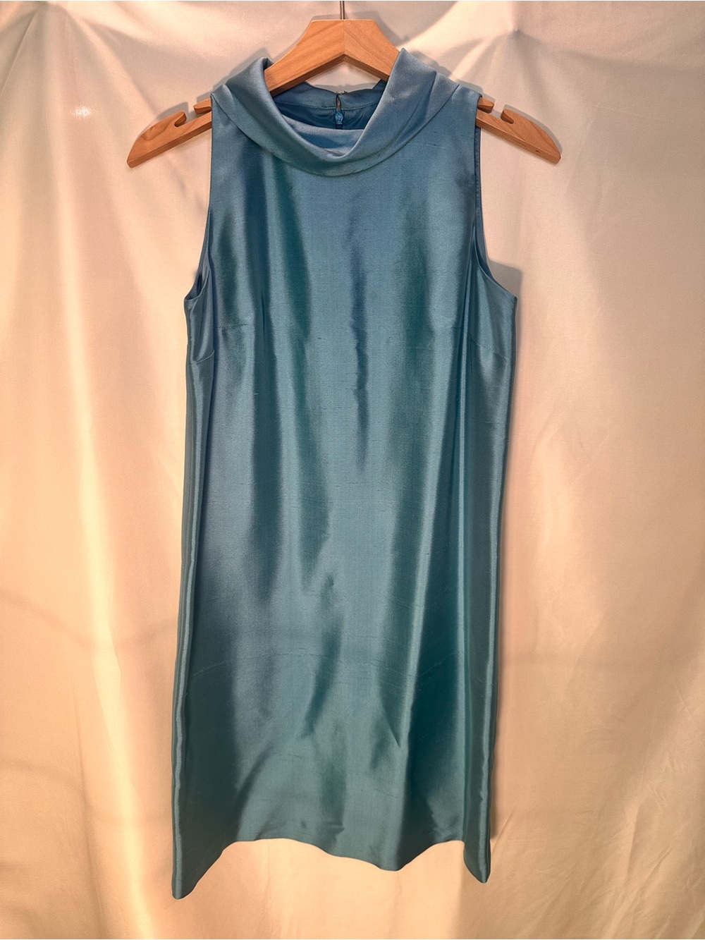100% Silk Talbots cowl neck Shift Dress 6P